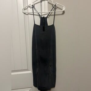Lululemon Lab Adjustable Thin Strap Dark Gray Mini Dress Size 2